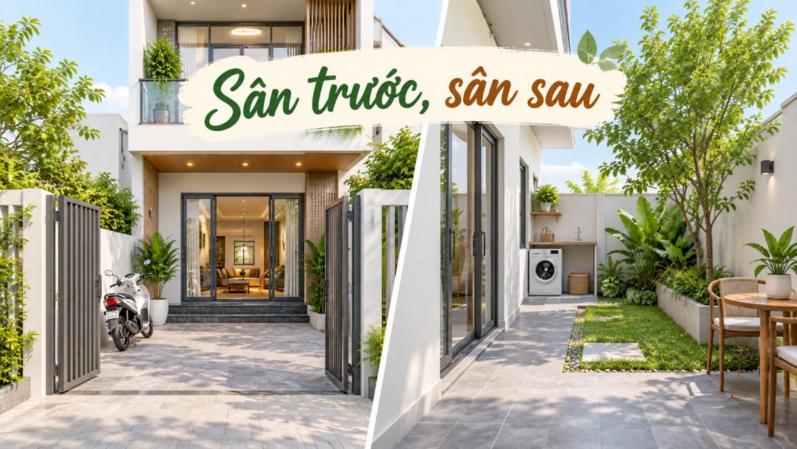Sân trước , sân sau